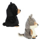 Aurora® Responsibly Made Eco Nation™ Reversible Eco Pairs: Black Bear and Wolf Stuffed Animal - Ideal for Playtime Adventures - Perfect for Birthdays