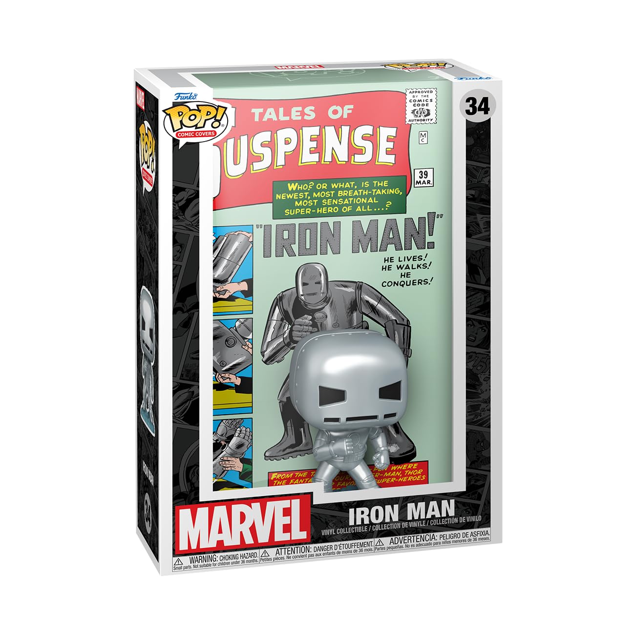 Funko POP! Comic Cover: Marvel - Tales of Suspense #39, Iron Man - Marvel Comics - Collectable Vinyl Figure - Gift Idea - Official Merchandise - for