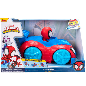 Marvel’S Spidey and HIS Amazing Friends Flash ‘N’ Dash Web Crawler - Motorized Web Crawler Vehicle with Lights and Sounds - Toys Featuring Your