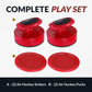 Hathaway Pro-Series Air Hockey Pucks and Strikers Set for Family Game Room - with Ergonomic 4-in Strikers, 3-in ABS Pucks, Felt Bottoms