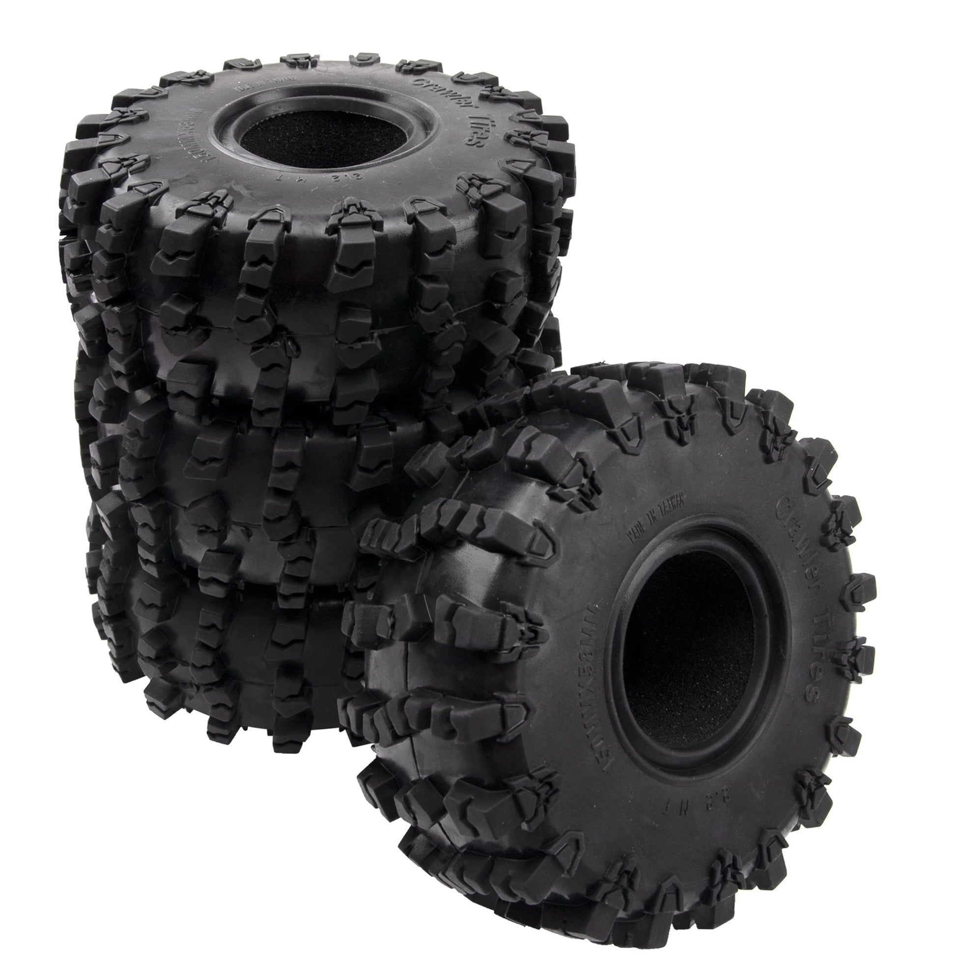 4Pcs ShareGoo Rubber 2.2" Crawler Mud Terrain Tires Super Grip Soft Tyre OD 148mm Compatible with Axial SCX10 90047 D90 TF2 Tamiya CC01 Traxxas TRX4