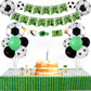 4 Sets Soccer Party Balloons Stand Kit, Soccer Party Balloon Centerpiece for Tables with 4pcs Soccer Foil Balloons,28pcs Black Green Soccer Balloon