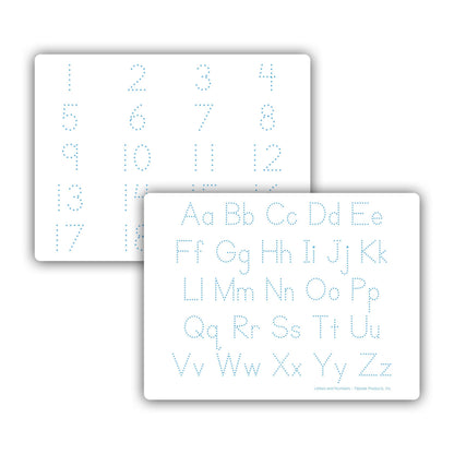 Flipside Products 9" x 12" Two-Sided Letters and Numbers Dry Erase Learning Mat, Flexible, Education Learning, Tracing, Economical, 12 Pack