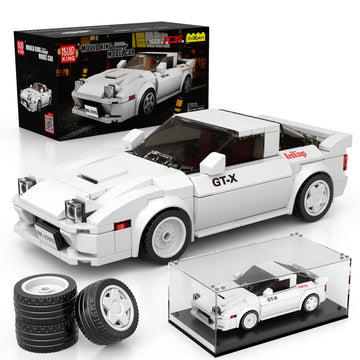 Super Sports Car Building Set with Display Case, 369 Pcs Model Ages 8+