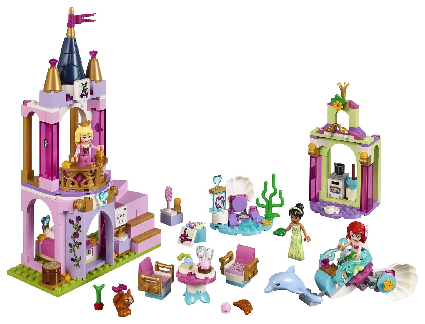 LEGO Disney Aurora, Ariel and Tiana’s Royal Celebration 41162 Building Kit (282 Pieces)