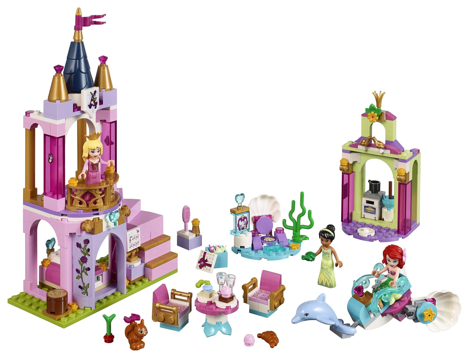 LEGO Disney Aurora, Ariel and Tiana’s Royal Celebration 41162 Building Kit (282 Pieces)