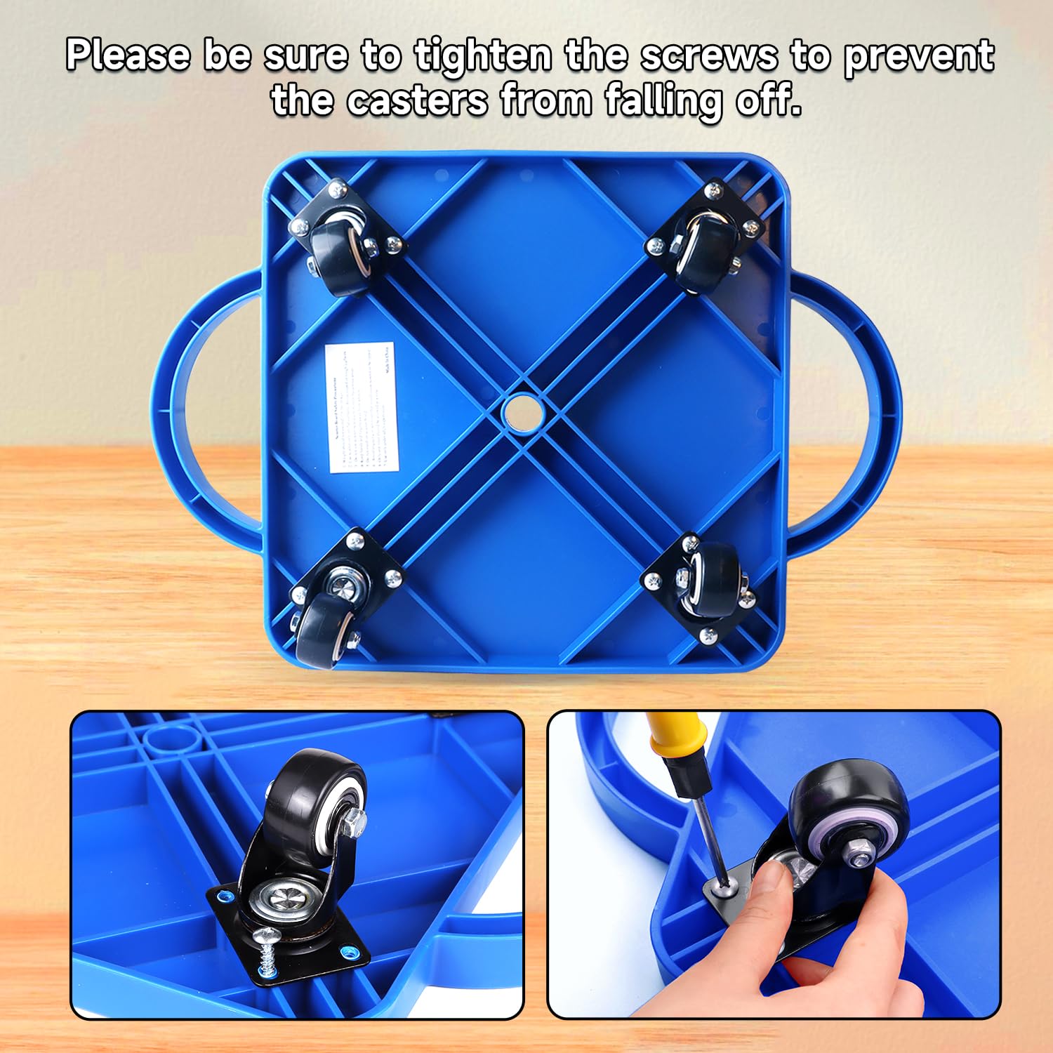 GSE Gym Floor Scooter Board with Handles for Kids Indoor Play, 6-Pack