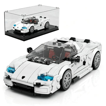 Mould King Car Model Building Kit with Acrylic Display Case, 388 PCS Toy