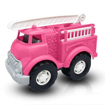Liberty Imports Big Plastic Toy Fire Truck for Toddlers Boys and Girls | Pink Fireman Engine Vehicle with Rescue Ladders for Indoor and Outdoor