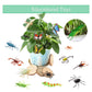 PINOWU 27pcs Bug Toy Figures Playset for Kids Boys, 2-6' Fake Insects - Spiders, Cockroaches, Scorpions, Crickets, Lady Bugs, Butterflies and Worms