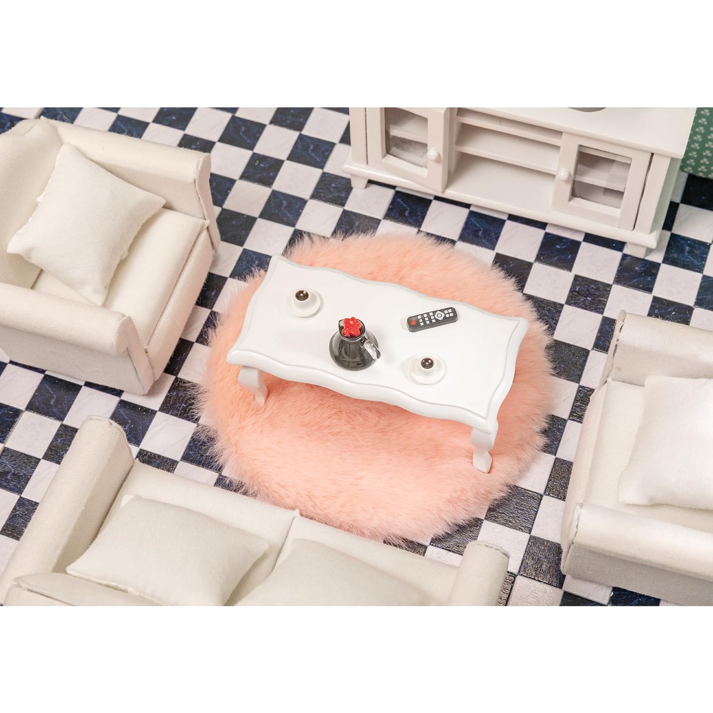 SAMCAMI 36 Pcs Miniature Dollhouse Accessories, Dollhouse Flooring, Solid Wood Floor Tiles, Dollhouse Wallpaper, Mini Dollhouse Accessories 1 12 Scale