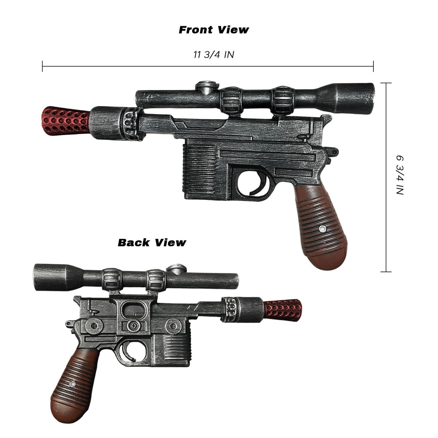 otaku gear 12" Foam Solo Sci-Fi Blaster Prop Replica - Cosplay Costume Accessory, Lightweight Collectible for Display, Halloween, or Conventions