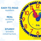 Carson Dellosa 13" x 12" Judy Clock, Learn to Tell Time with Color Coded Clock Hands, Analog Time Telling for Kids, Hands-On Learning Education