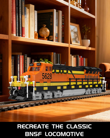 Mould King 12041 Train Building Block Kits, BNSF Northern Locomotive Internal Combustion Train Model Building Blocks Set Toys for Age 14+/Adults
