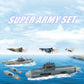 WASAiKA WASK Aircraft Carrier Toy and Submarine Toy Naval Ship with Launching Small Scale Model Fighter Jet Toy and Torpedoes, Ideal Gift Army Toys