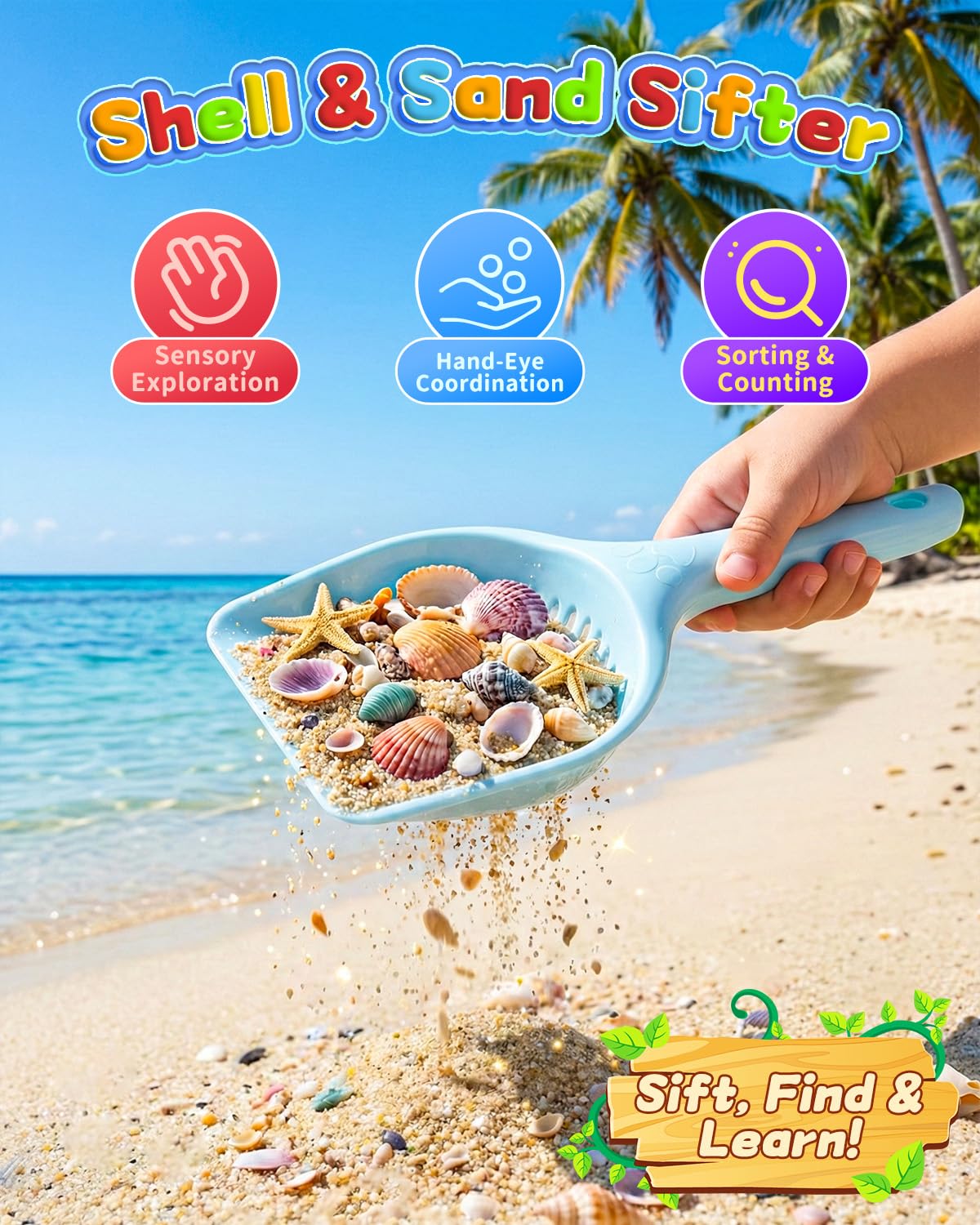 KONYXALU 30PCS Beach Toys for Kids 3-10 | 2 Collapsible Buckets & Mesh Bag