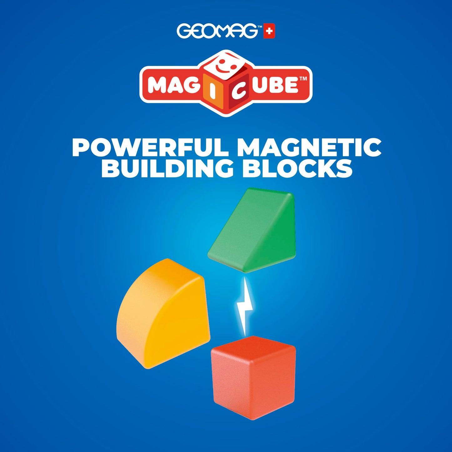 Geomag Magnetic Toys | Magnets for Kids | 6 Pieces | Magicube Shapes Starter Set | Early Learning STEM Educational Building Blocks | Recycled Plastic