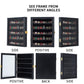 Jinchuan Military Challenge Coin Display Case Lockable Cabinet Rack Holder Shadow Box with Removable 2 Grooves Shelves and Anti Dust Door for Casino