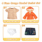 Rakki Dolli Doll Clothes Set Fashion 4 Pieces Includes Warm Hooded Coat, T-Shirt, Jeans Skirt & Underpants, Handmade Party Dress Casual Wear Fits 18