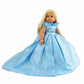 American Fashion World Blue Gown with Butterflies for 18-Inch Dolls | Premium Quality & Trendy Design | Dolls Clothes | Outfit Fashions for Dolls