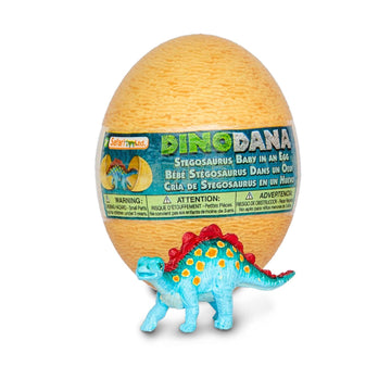 Safari Ltd. Dino Dana Baby Stegosaurus in Egg Figurine - 4.5" Dinosaur Egg - Educational Toy for Boys, Girls and Kids Ages 3+