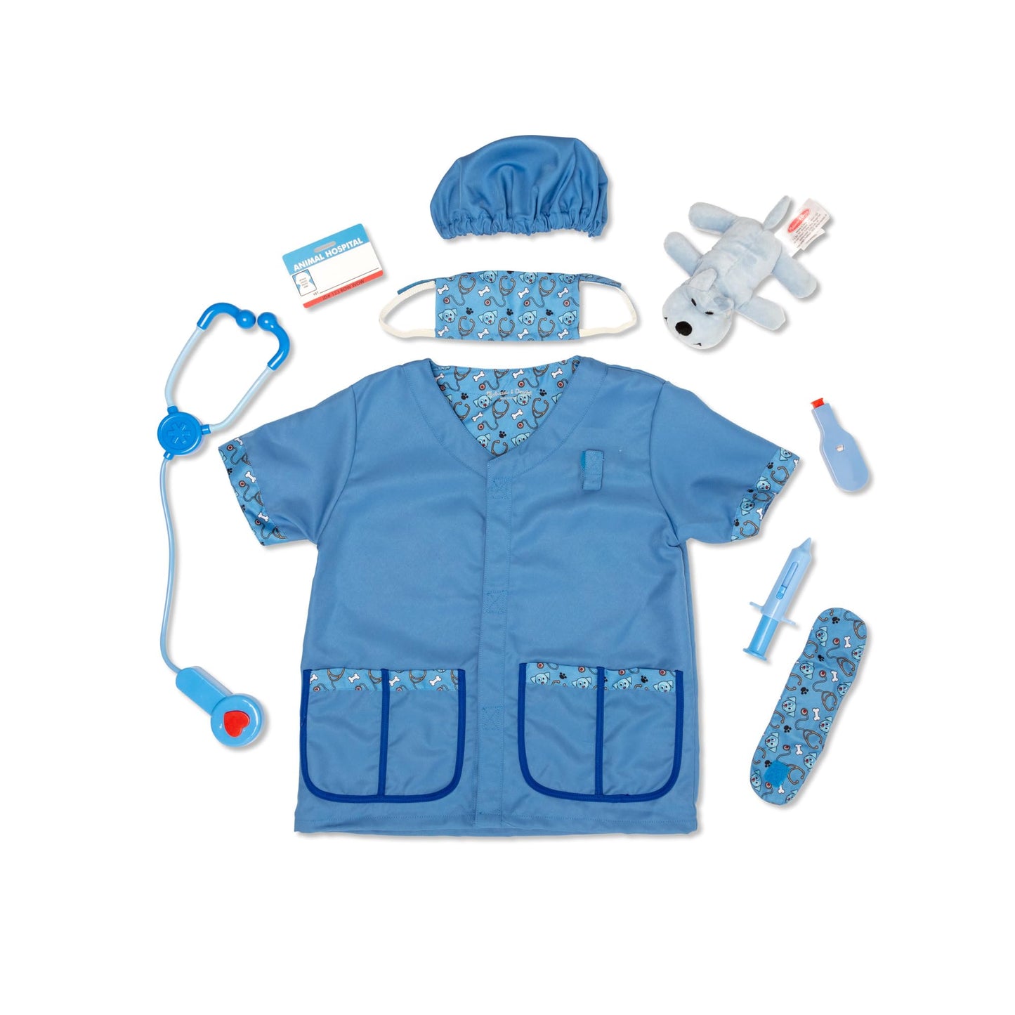 Melissa & Doug Veterinarian Role Play Costume Dress-Up Set (9 pcs)