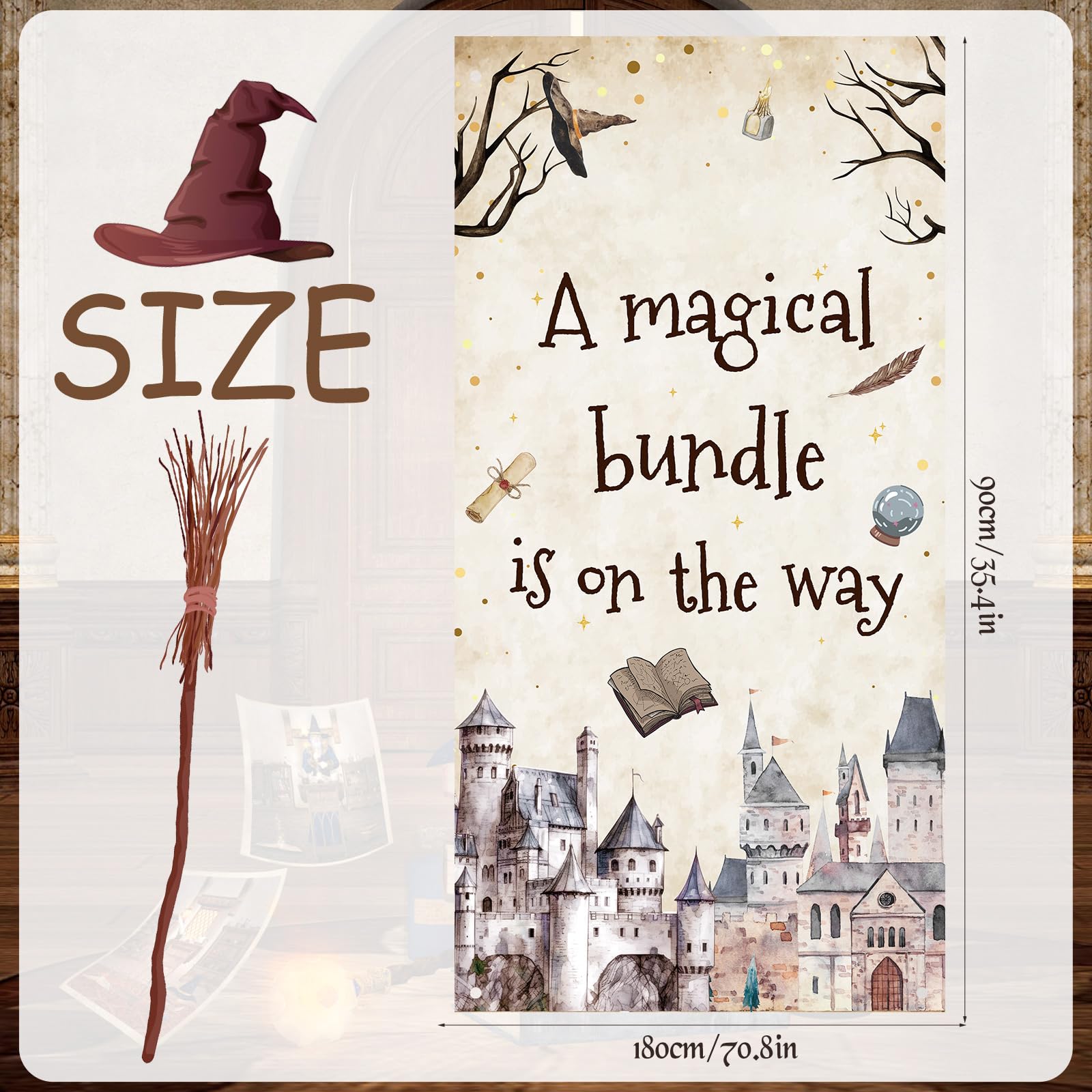 Magical Bundle - Wizard Party Door Banner Birthday Baby Shower Supplies