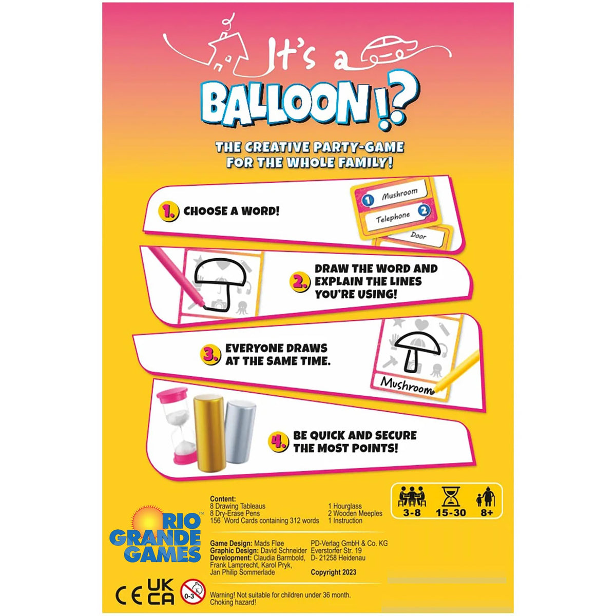 Rio Grande Games: It's A Balloon Party Drawing Game, Ages 8+, 3-8 Players