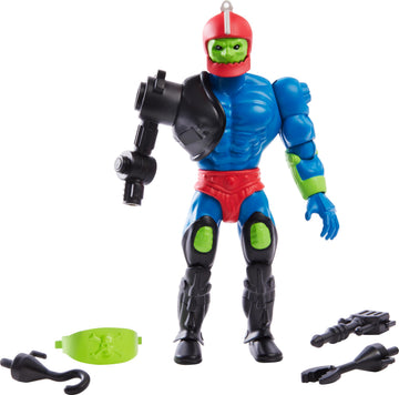 Masters of The Universe Origins Action Figure Trap Jaw Collectible, 5.5 Inch Motu Popular Villain Toy with 16 Posable Joints & Accessories