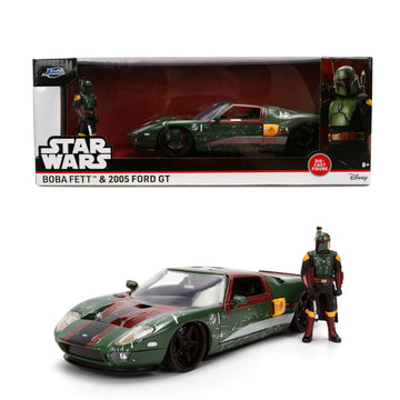 Jada Star Wars Boba Fett with 2005 Ford GT Die-Cast Vehicle and Figure Set 1:24 Scale Toys