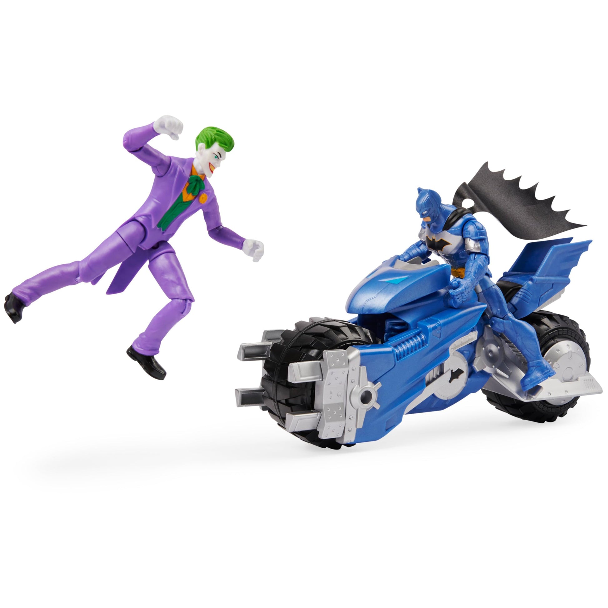 Batman DC Comics Batcycle Vehicle with Exclusive and The Joker 4-inch Action Figures, Kids Toys for Boys, Target Exclusive