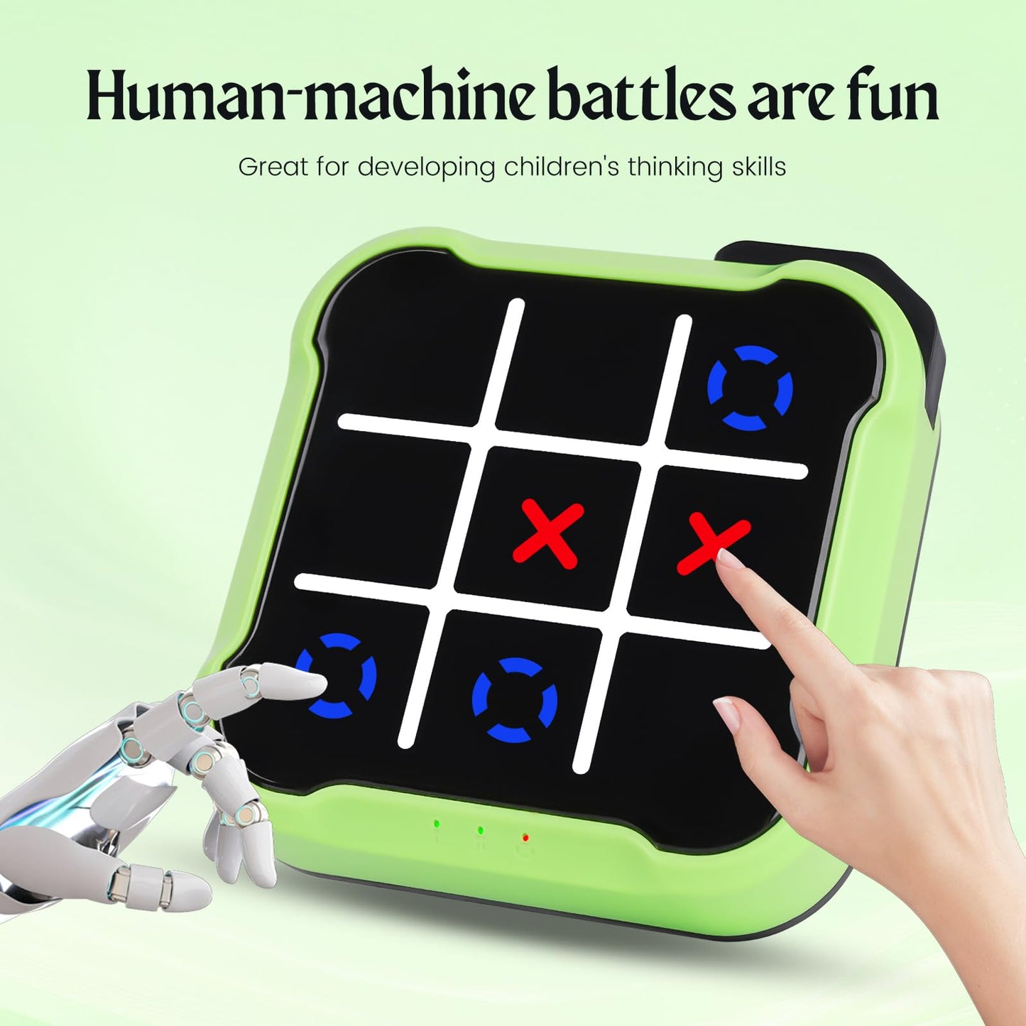 Tic Tac Toe, 4 in 1 Handheld Educational Game Machine, Electronic Tic Tac Toe Game for Education and Memory Growth, Home, Toy Board Game for Kids and