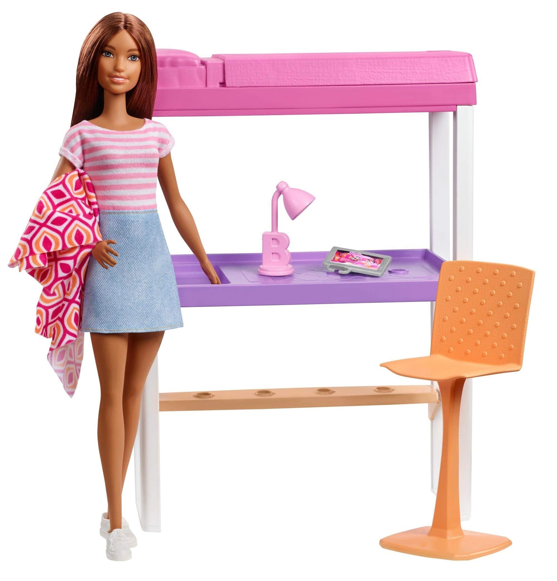 Barbie Doll & Furniture Set, Loft Bed with Transforming Bunk Beds