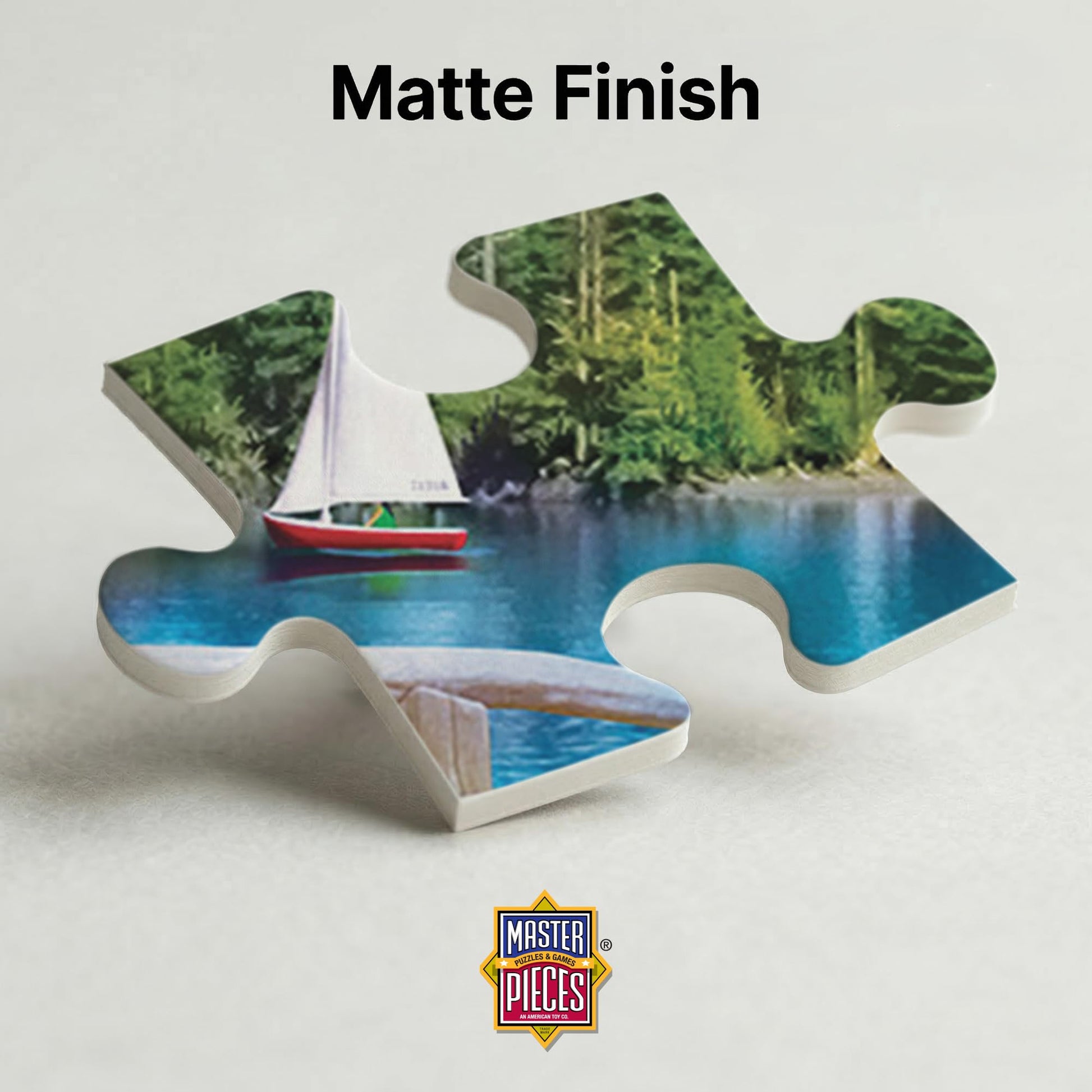 MasterPieces - 300 Piece Jigsaw Puzzle, Large EZ Grip Shapes, Cabin Crossing, Fun for Adults, Seniors, Family, Kids, Non-Glare Finish, 18"x24"