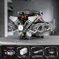 HIGH GODO V8 Engine Building Kit that Works, Build Your Own MOC V8 Engine Model with App Control, Visible Car Engine Model Kit with Motor and Lights