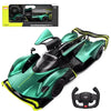 HTLNUZD 2024 RC Model Car 1/14 Remote Control Car Adult for Aston Martin-Valkyrie AMR Pro 600 mAh with Lights Alloy Vehicle Adult Collectible