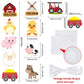 Blulu Farm Animal Themed Party Decorations, Farm Animal Cutouts Banner, Door Signs for Baby Shower Family Reunion Theme Party Supplies