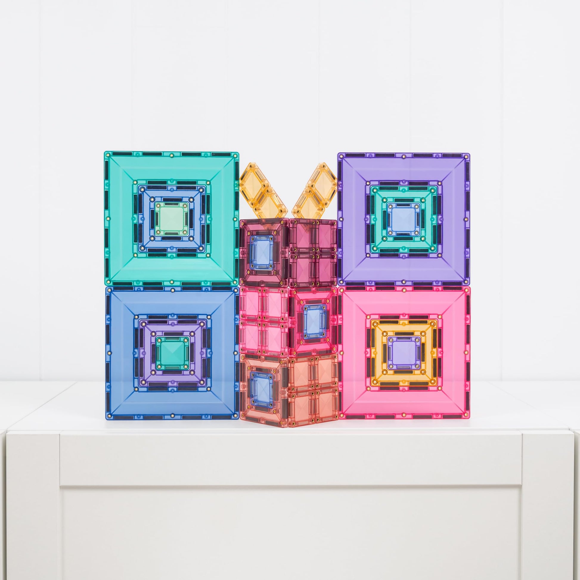 CONNETIX Magnetic Tiles Pastel Portal Pack, 48 Pieces