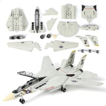 SEBUNAS F-14 Tomcat 3D Quick Build Model Kit - Fighter Jet Aircraft Puzzle, Precision DIY Military Aircraft Building Kit for Adults, Collectible