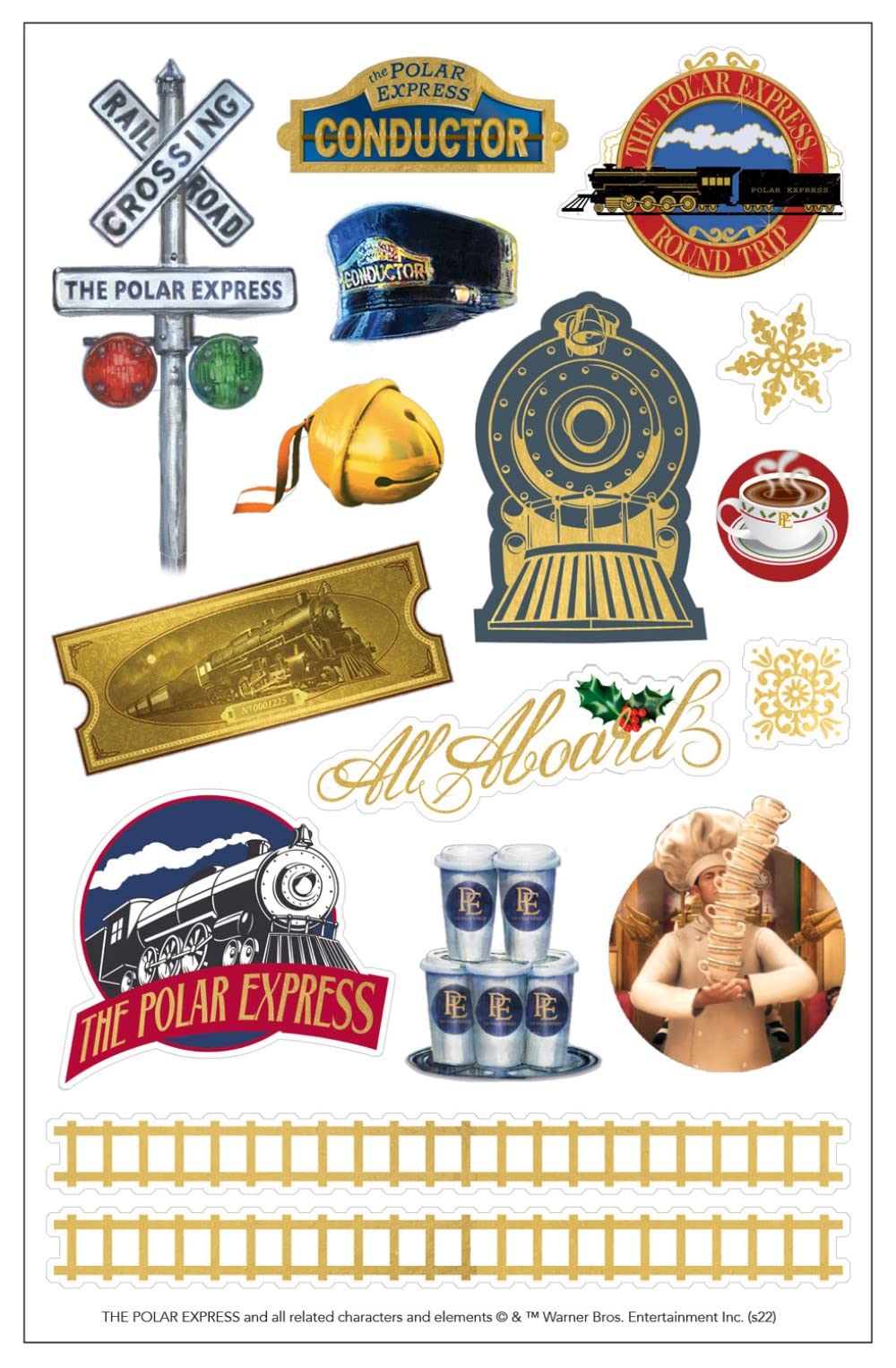 Paper House Productions Polar Express Sticker Multipack (Pack of 3)