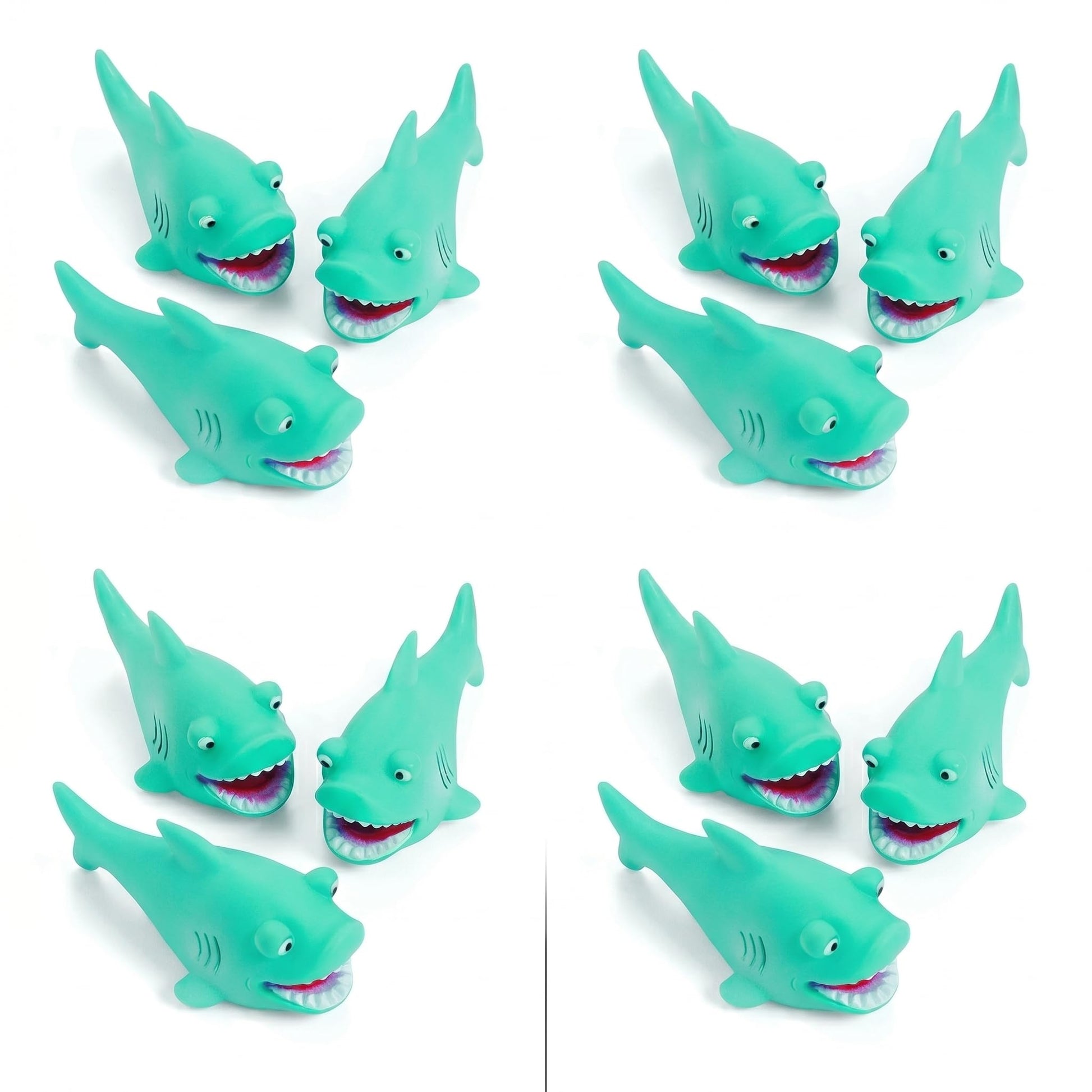 Fun Express Mini Shark Squirt Toys 12 Pack - Water Guns for Kids Bath Toys & Pool Toys Set - Party Favors for Kids Birthday Goodie Bag Stuffers |