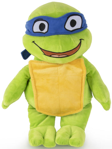 Weighted Nickelodeon Teenage Mutant Ninja Turtles Leonardo Plush Pillow Buddy - Super Soft Turtle Tots Character Pillow - Polyester Microfiber, 17