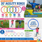 Fun Express Obstacle Course Agility Rings, 20 Inch, Set of 6