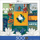 Buffalo Games - Warner Bros - White Lotus Collage - 500 Piece Jigsaw Puzzle for Adults - Challenging Puzzle Perfect for Game Nights - Finished Size is