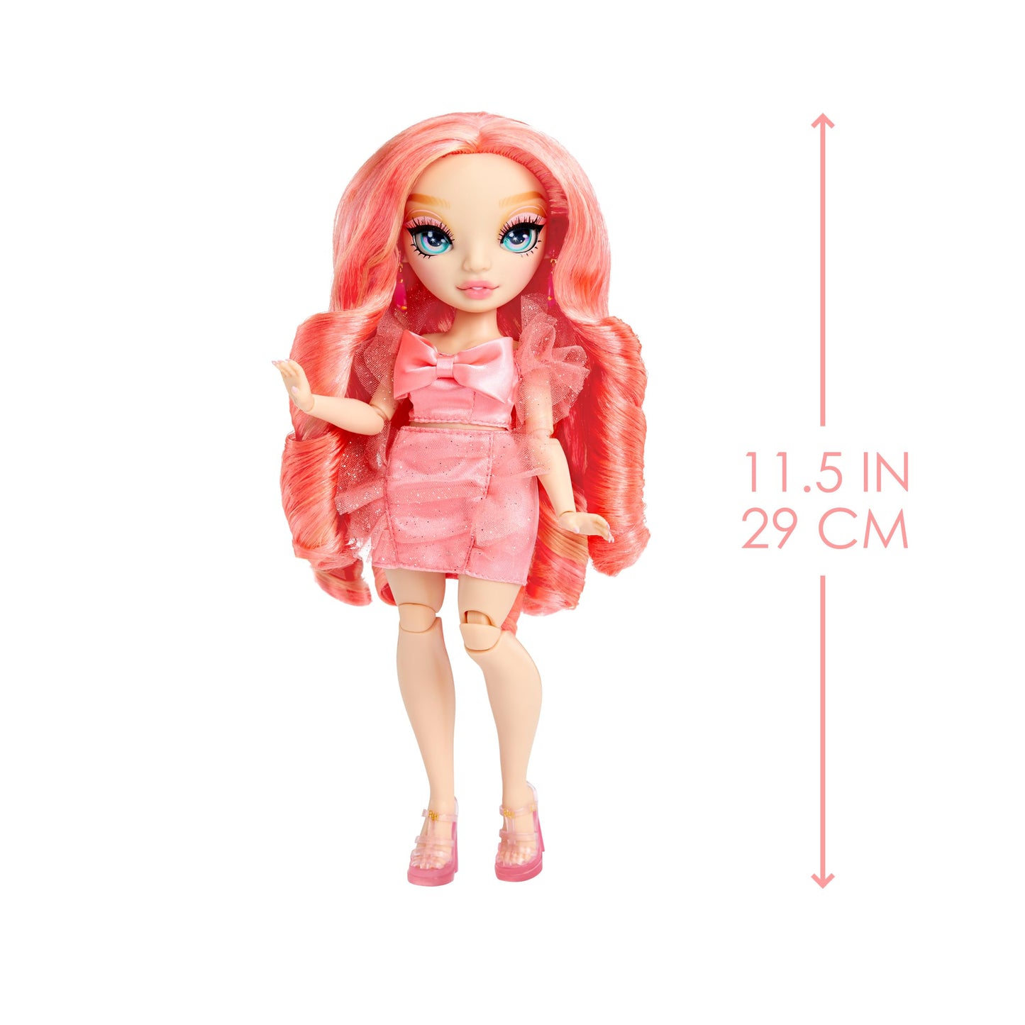 Rainbow High Pinkly - Pink Fashion Doll in Fashionable Outfit, with Glasses & 10+ Colorful Play Accessories. Gift for Kids 4-12 Years and Collectors