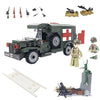 General Jim's Military Building Blocks US Army Ambulance WW2 (World War 2) Brick Building Vehicle - Military Ambulance Building Blocks Set for WWII or