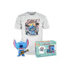 Funko Pop! &Tee: Lilo and Stitch - Ukelele Stitch (Flocked) - 3 Extra Large - (3XL) - T-Shirt - Clothes with Collectable Vinyl Minifigure - Gift Idea