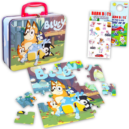 Bluey Tin Lunch Box Puzzle Bundle