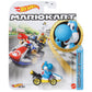 DieCast Hotwheels Mario Kart Light-Blue Yoshi (Standard Kart) 1:64 Scale