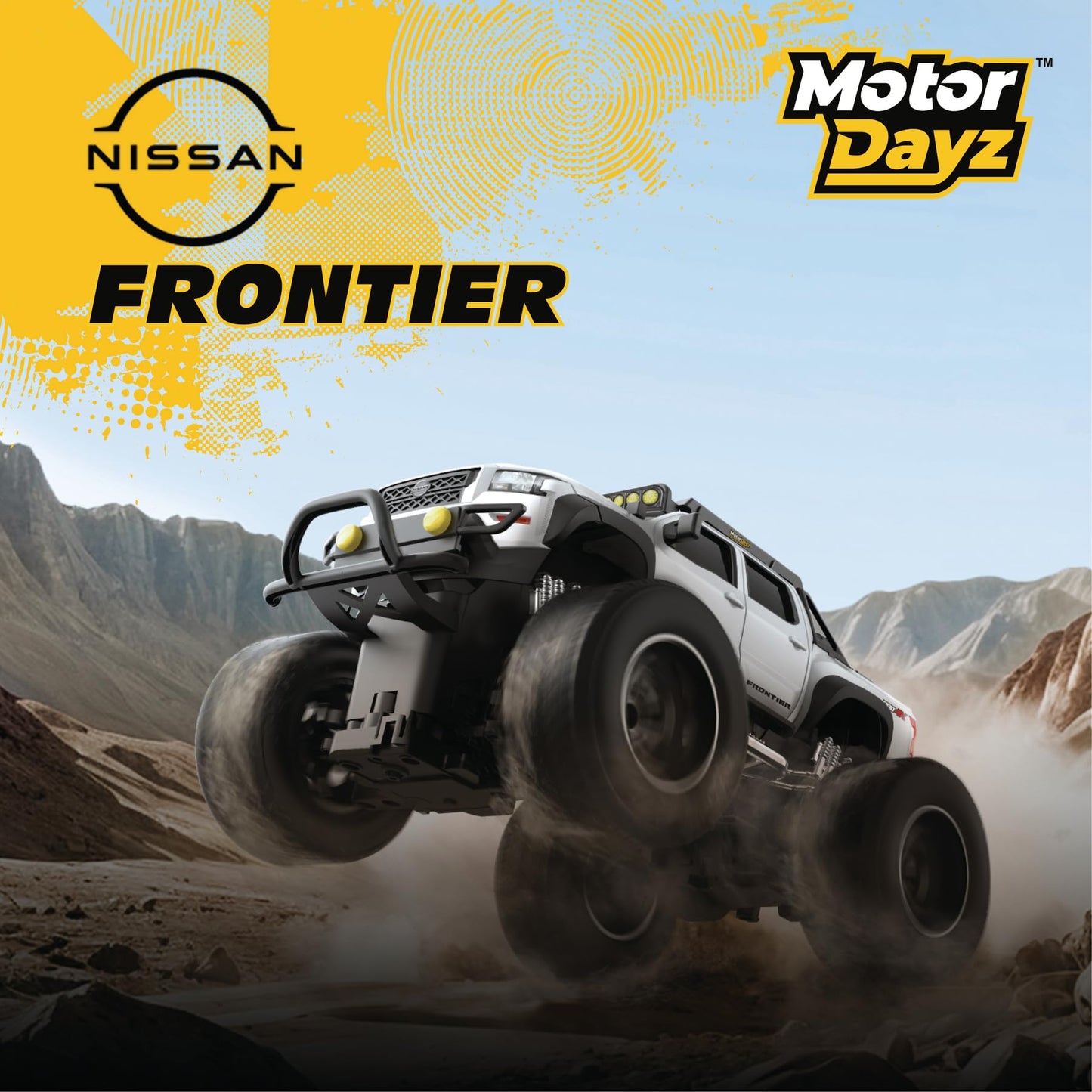 Motor Dayz Nissan Frontier RC Truck - 1:16 Scale 4WD Remote Control Car, Officially Licensed Nissan Frontier, 2.4GHz Full-Function Control, USB
